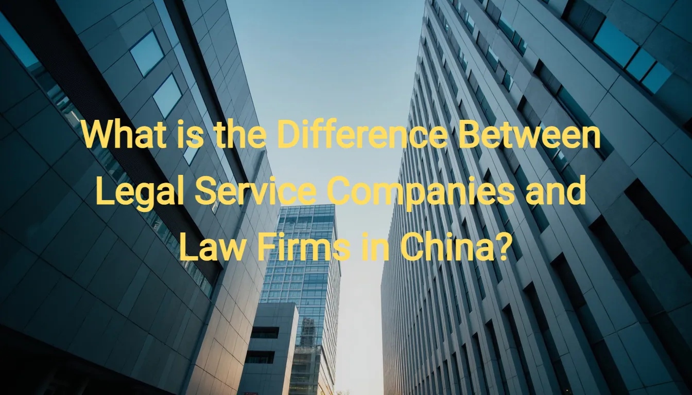 What is the Difference Between Legal Service Companies and Law Firms in China?